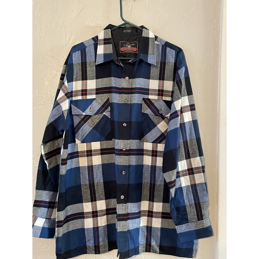Back Packer Sportswear Men's Button Up Long Sleeve Flannel, Multicolor, Size XL